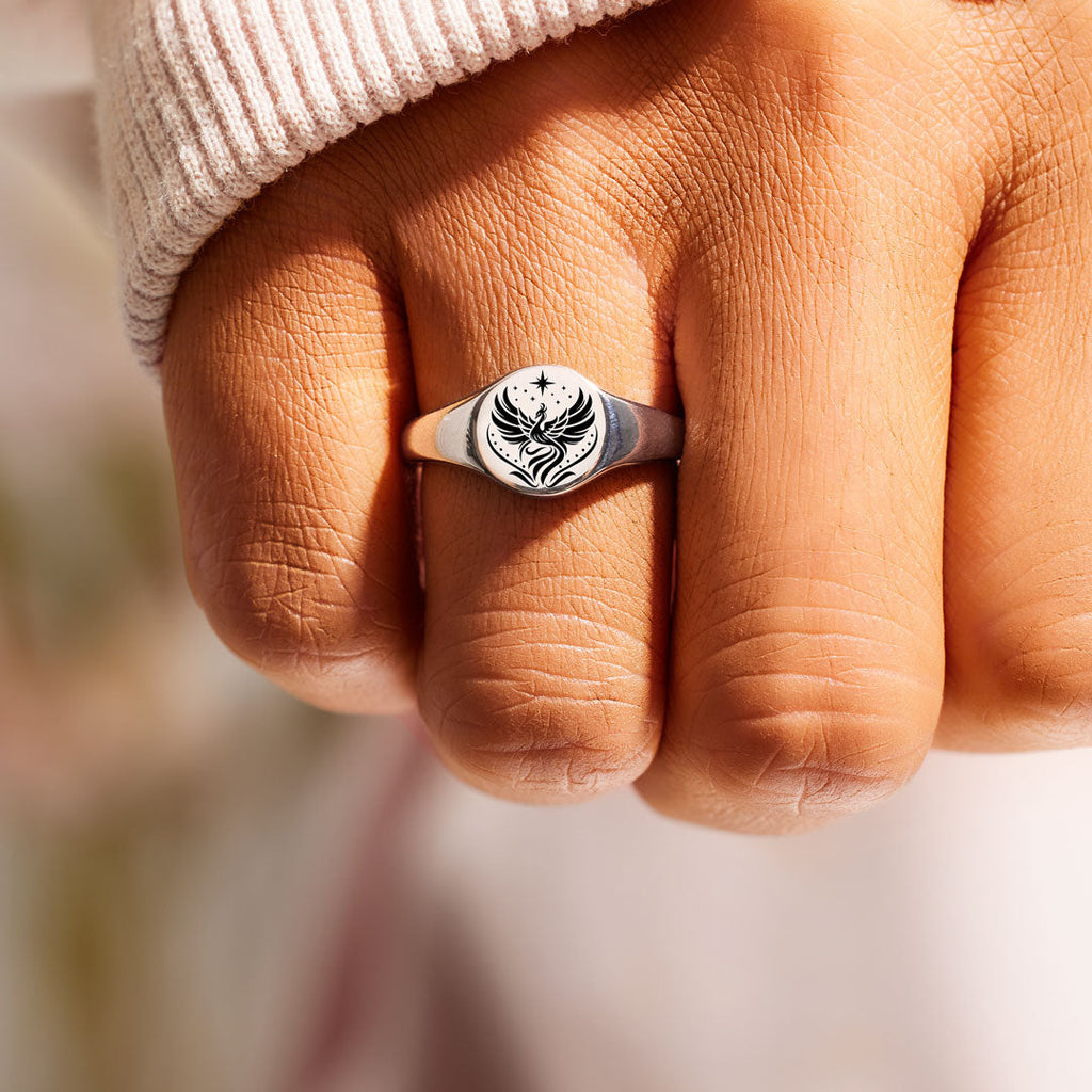 Tough As Fck Phoenix Signet Ring