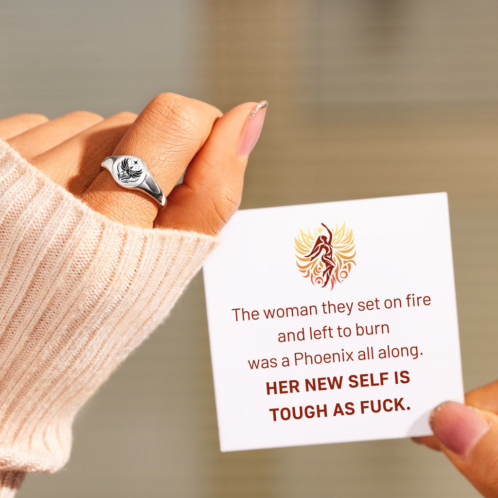 Tough As Fck Phoenix Signet Ring