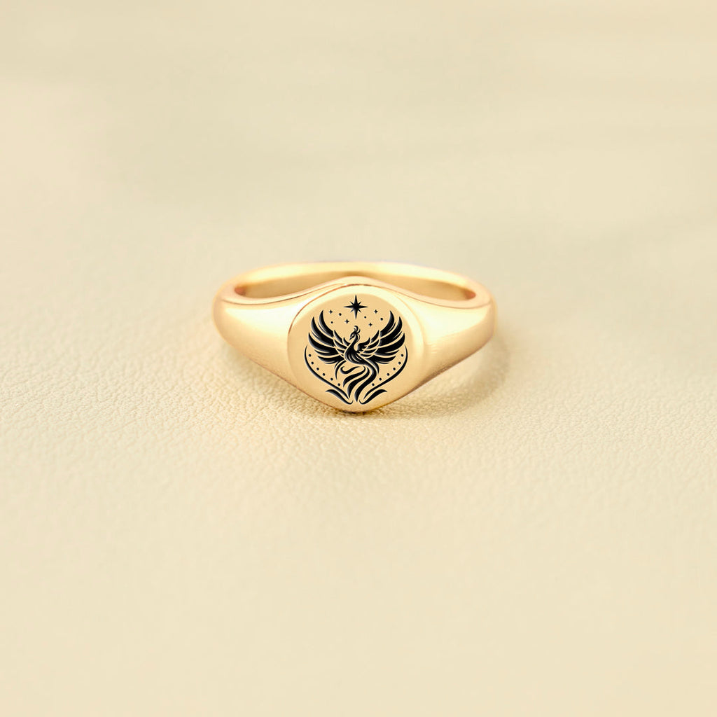 Tough As Fck Phoenix Signet Ring