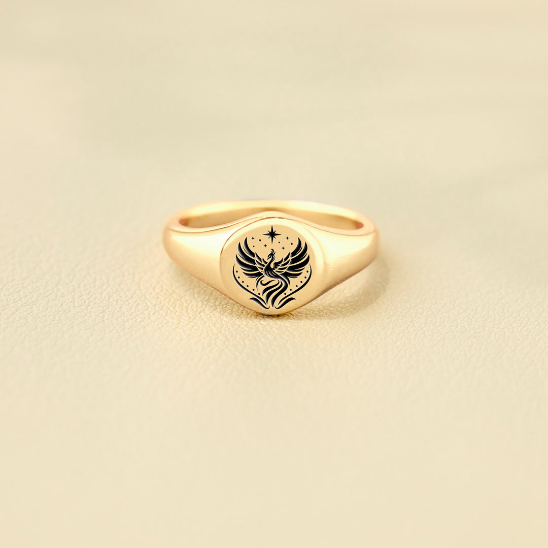Tough As Fck Phoenix Signet Ring