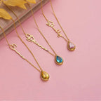 For Memorial - Customized Name Birthstone Memorial Tear Necklace