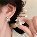 Vintage Pearl Zircon Lace Earrings