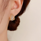Vintage Pearl Zircon Lace Earrings
