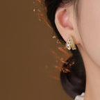 Vintage Pearl Zircon Lace Earrings