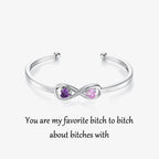 For Friend- You'Re My Favorite Bitch Custom Birthstones Bracelet