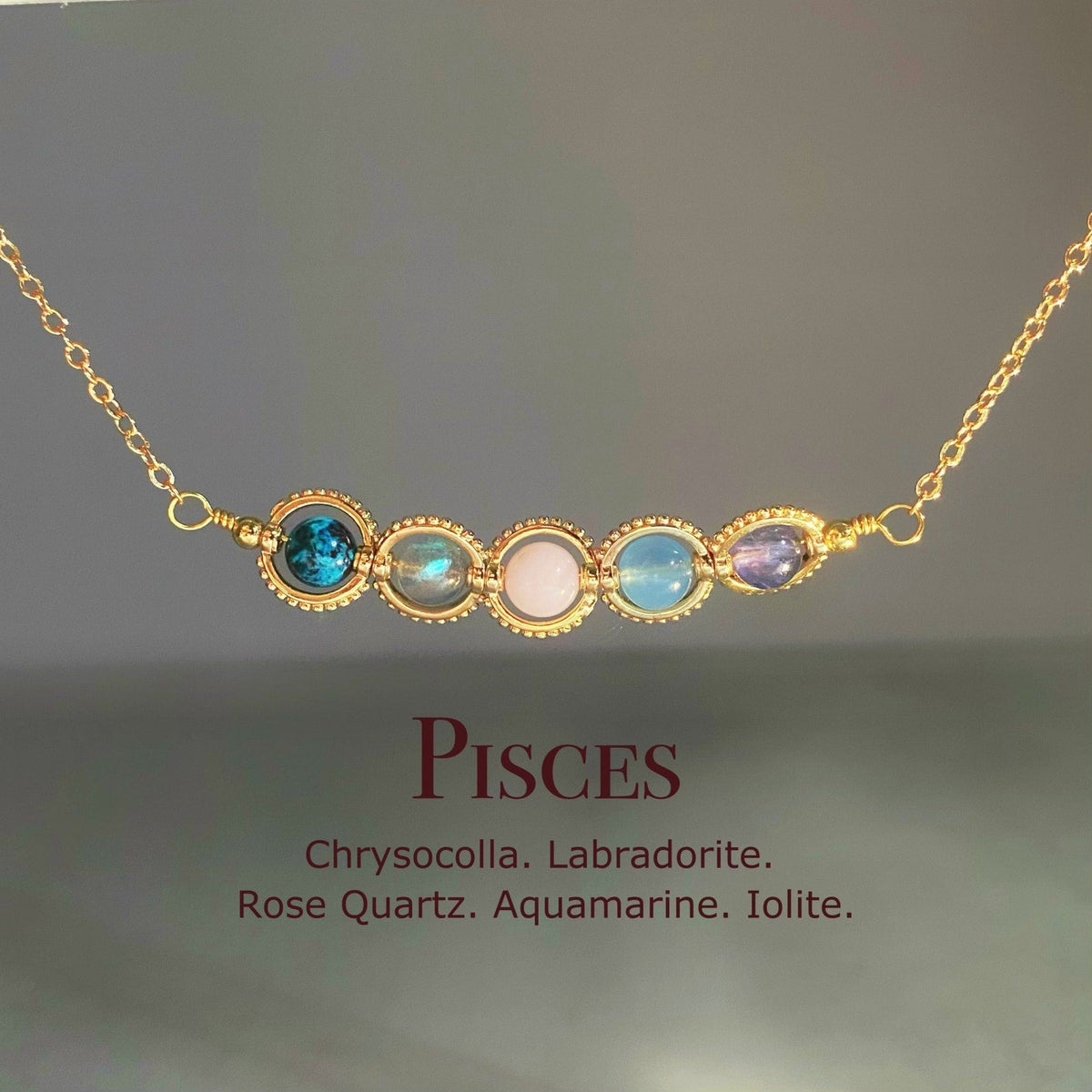 Natural Birthstone Zodiac Necklace - Personalized Astrology Pendant & Gift