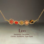 Natural Birthstone Zodiac Necklace - Personalized Astrology Pendant & Gift