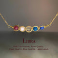 Natural Birthstone Zodiac Necklace - Personalized Astrology Pendant & Gift