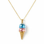 For Friend- Custom Sweet Ice Cream Birthstones Necklace