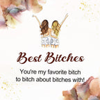 For Friend -You're My Favorite Bitch Heart Set Bracelet