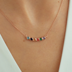 For Love- Custom Family Birthstone Elegant Necklace