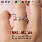 For Friend - Custom Double Birthstone Ring