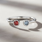 For Friend - Custom Double Birthstone Ring