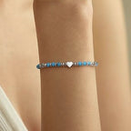 To My Granddaughter-Turquoise Heart Bracelet