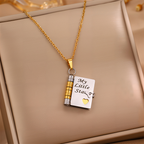For Daughter -My Little Star Book Necklace