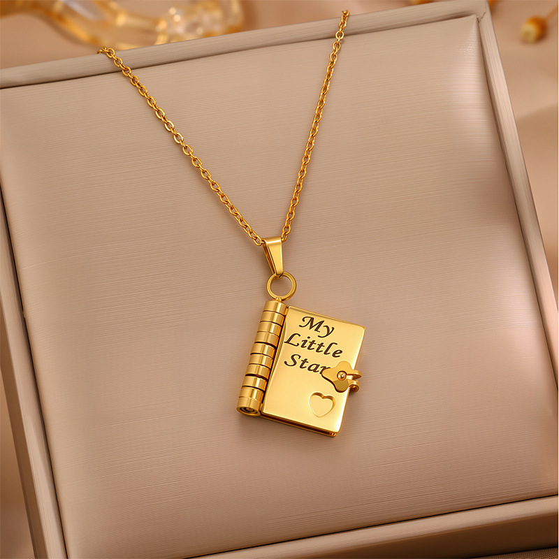 For Daughter -My Little Star Book Necklace