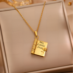 For Daughter -My Little Star Book Necklace