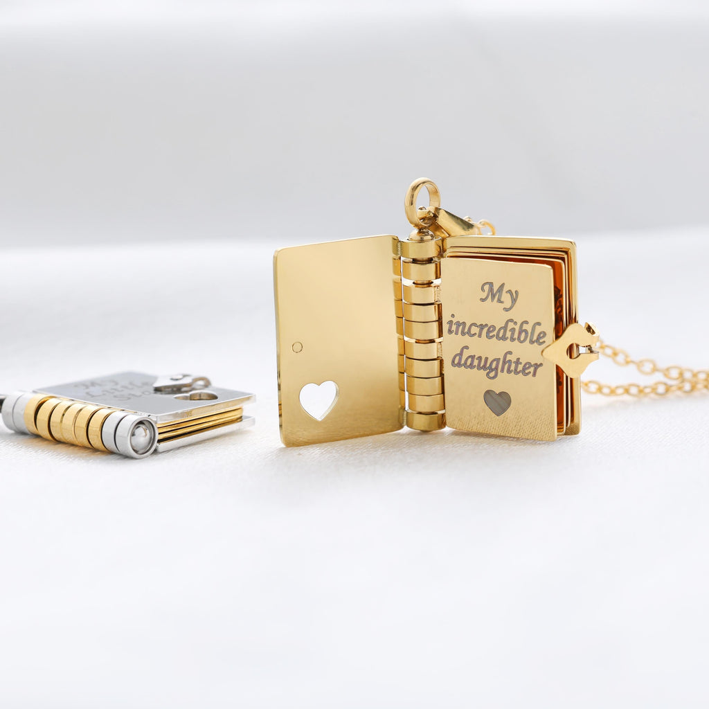 For Daughter -My Little Star Book Necklace
