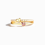 For Daughter- My Heart Will Always Be Tied To Yours Ring