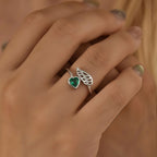 For Memorial - I'm a Wife to a Husband Custom Birthstone Wing Ring