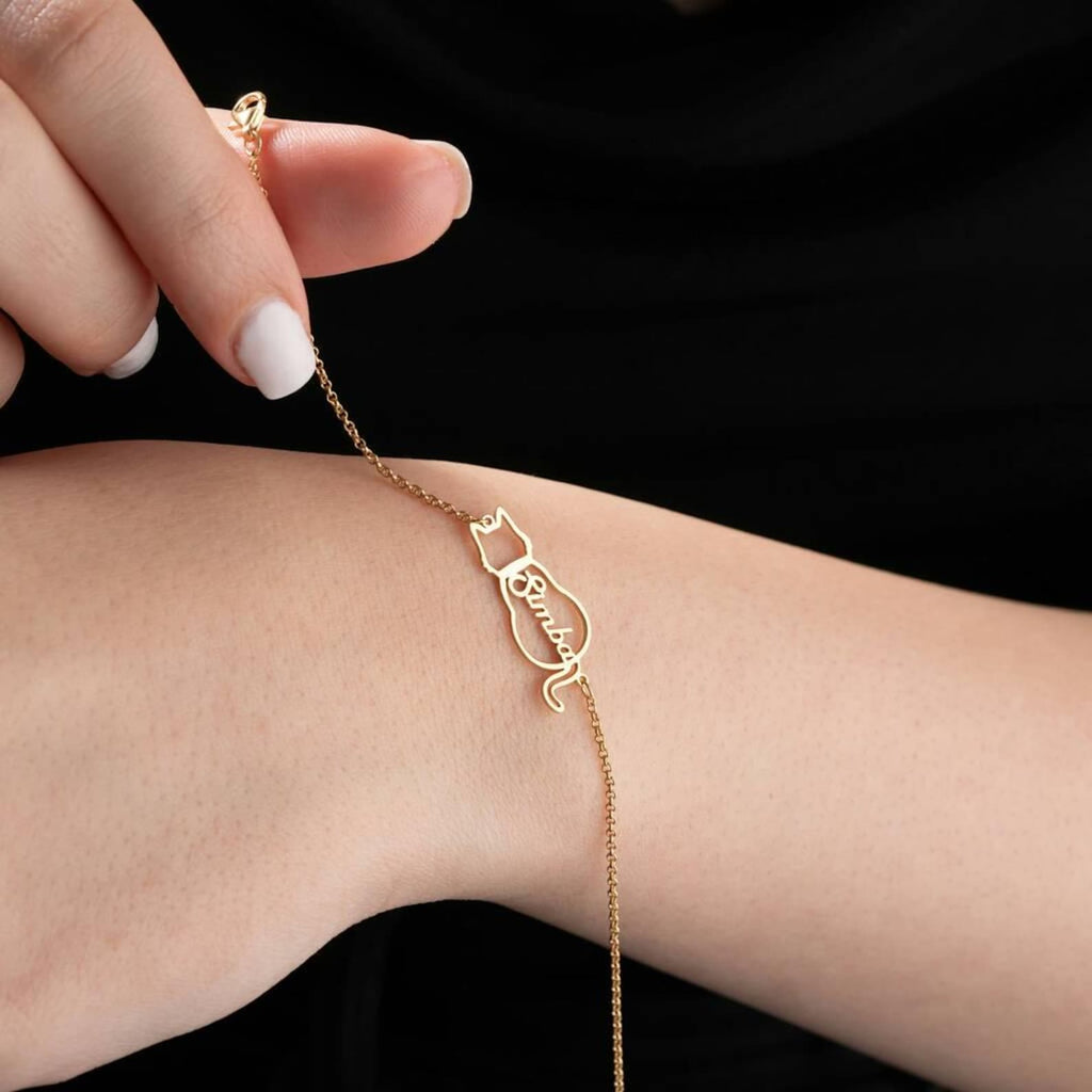 Personalised Cat Name Bracelet