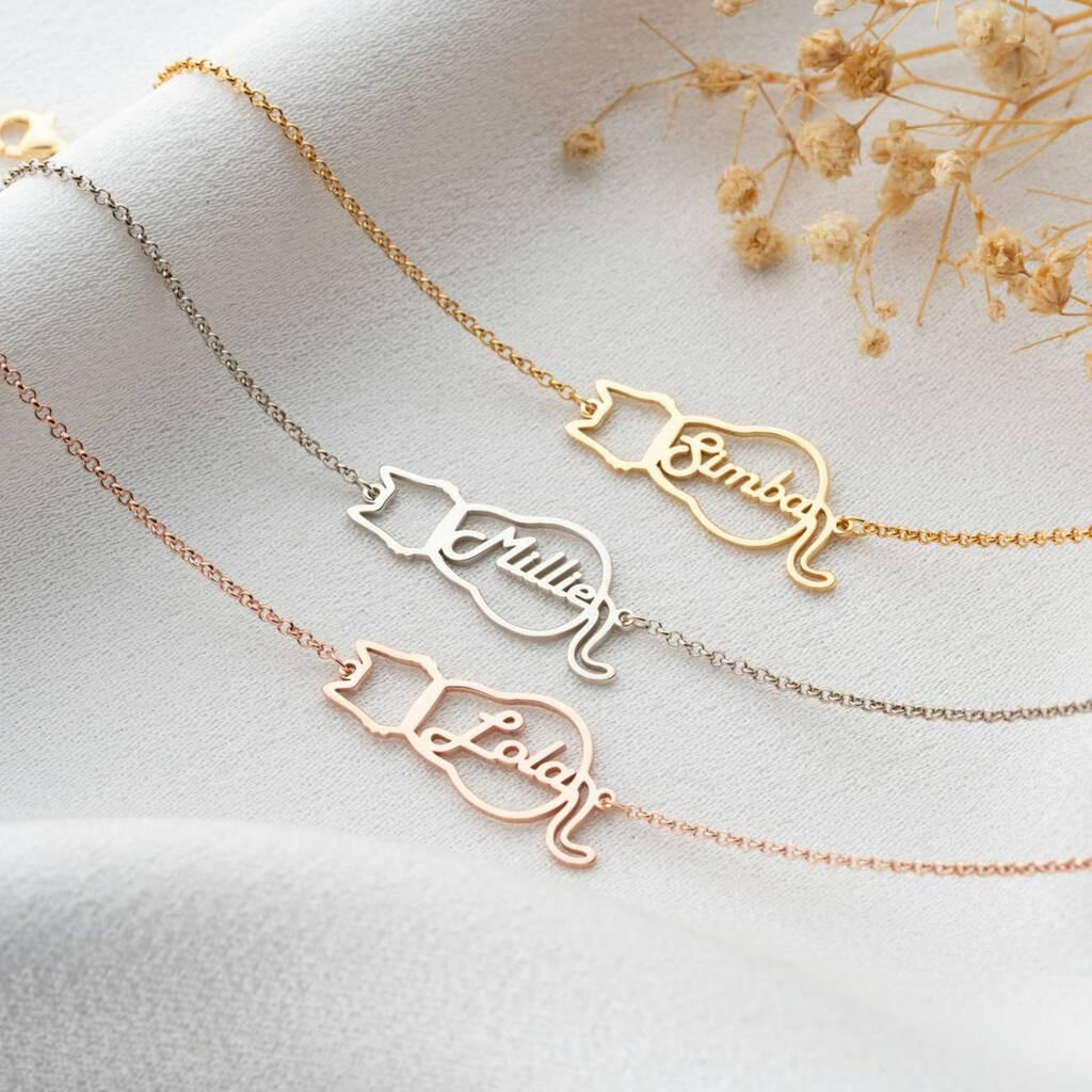 Personalised Cat Name Bracelet