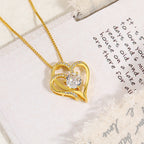 To My Granddaughter -I Always With You Double Heart Necklace
