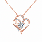 To My Granddaughter -I Always With You Double Heart Necklace