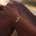 Mama's Mini Squad Safety Pin Birthstone Bracelet
