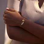 Mama's Mini Squad Safety Pin Birthstone Bracelet