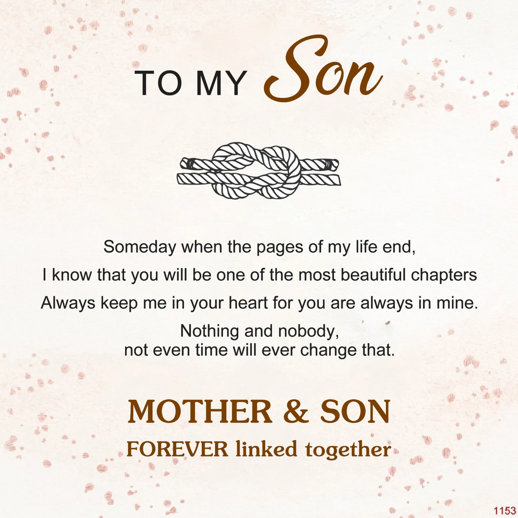 To My Son- Keep Me In Your Heart Infinity Custom Bracelet