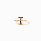Love Remains Hourglass Double Birthstone Ring