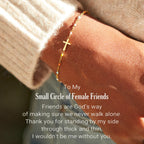My Small Circle Of Female Friends Cross Bracelet