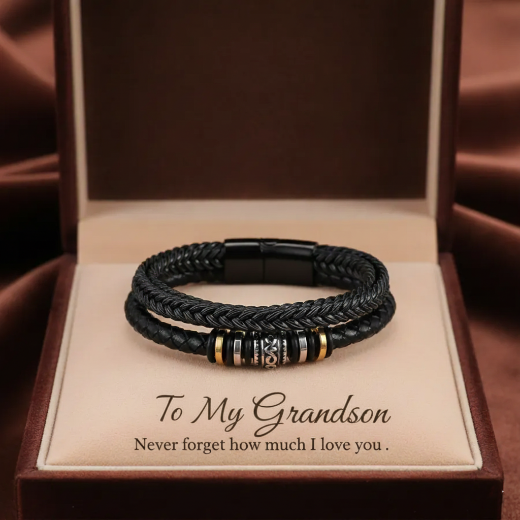 To My Grandson- Never forget how much I love you Bracelet