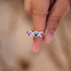 Proud Dog Mom 1–5 Paw Birthstone Custom Ring
