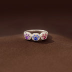 Proud Dog Mom 1–5 Paw Birthstone Custom Ring