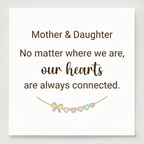 Mama's Heartbeats Mom And 1-6 Birthstone Bow Necklace
