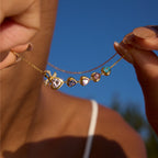Mama's Heartbeats Mom And 1-6 Birthstone Bow Necklace