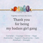 Girl Gang Spell Raw Crystal Bracelet