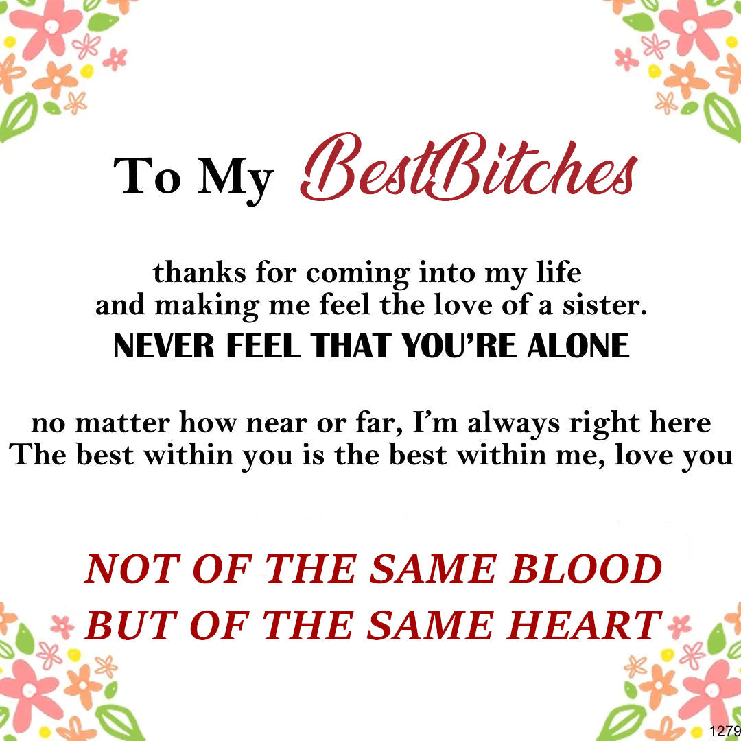 Best Btches Linking Hearts Circle Birthstone Necklace