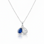For Love- Custom Promise Two Heart Birthstone Necklace