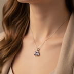 Mother And Daughter Forever Linked Together Custom Birthstones Necklace
