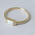 Begin Again Opal Baguette Ring