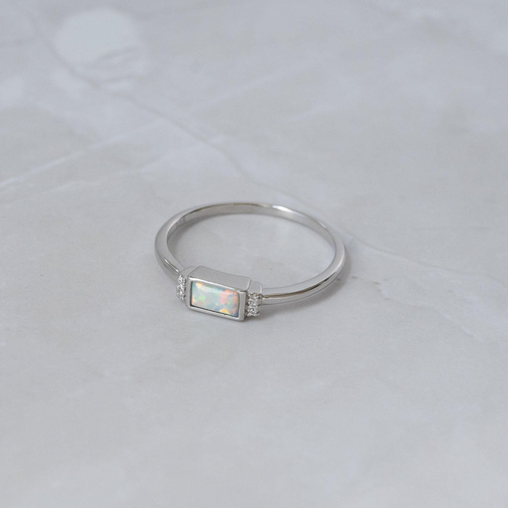 Begin Again Opal Baguette Ring