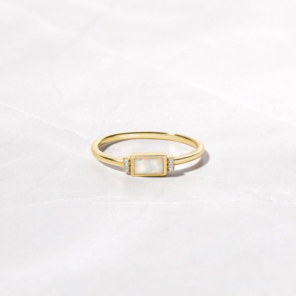 Begin Again Opal Baguette Ring