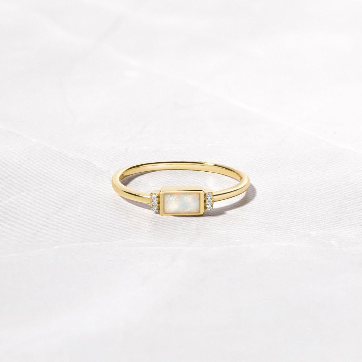 Begin Again Opal Baguette Ring