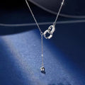 For Love- Interlocked Diamond Tassel Necklace