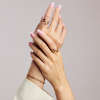 Forever Besties Twin Hearts Birthstone Wrap Ring