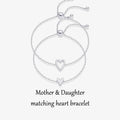 Mother & Daughter Matching Heart Beat Bracelet Set
