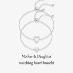 Mother & Daughter Matching Heart Beat Bracelet Set